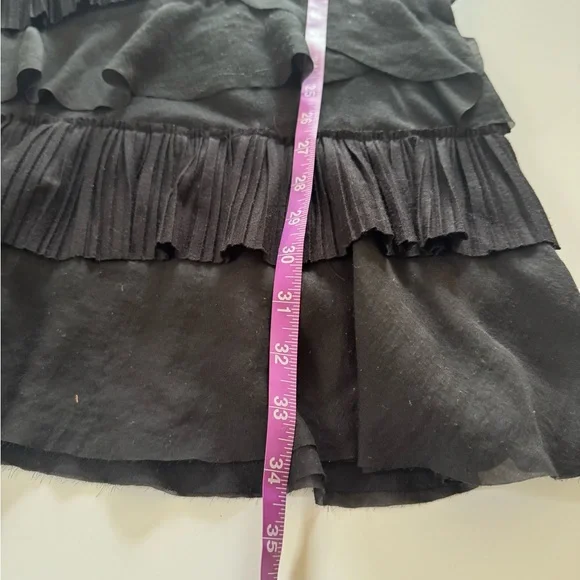 LOFT Black Tiered Mini Dress - Picture 6 of 8